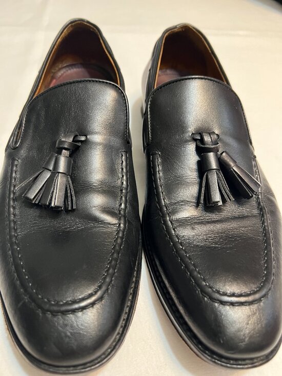 Bruno Magli Tassel Loafers Mens 7 M Black Leather Slip On Dress Shoes Italy main image 12